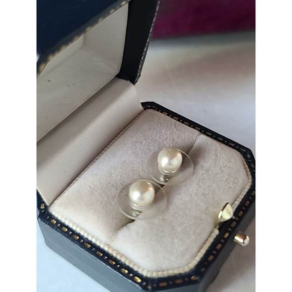Vintage Faux Pearl Stud Earrings READ - Picture 4 of 10